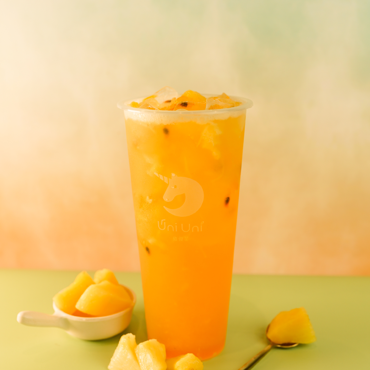 Order Pineapple Jasmine Green Tea with Passion Fruit food online from Uni Uni store, Katy on bringmethat.com