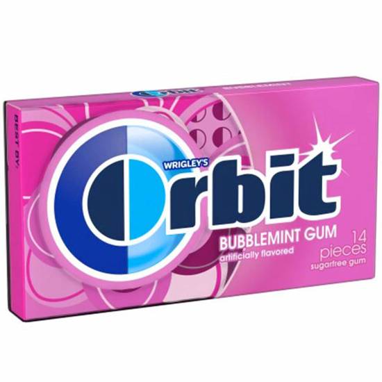 Order Orbit Bubble Mint Sugar Free Chewing Gum food online from Deerings Market store, Traverse City on bringmethat.com