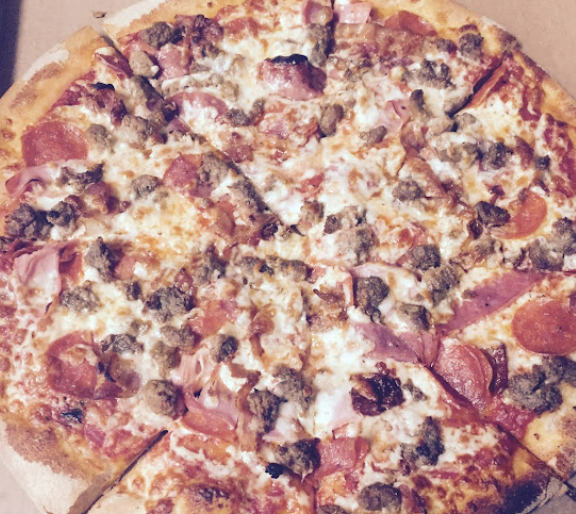 Order Meatlovers' Pizza food online from Alex's House of Pizza & Subs store, Lawrence on bringmethat.com