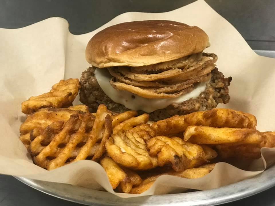 Order Fried Egg Burger food online from Bourbons Bar & Grill store, Coal Valley on bringmethat.com