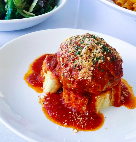 Order Giant Meatball Parm food online from Marsilios Kitchen store, Trenton on bringmethat.com