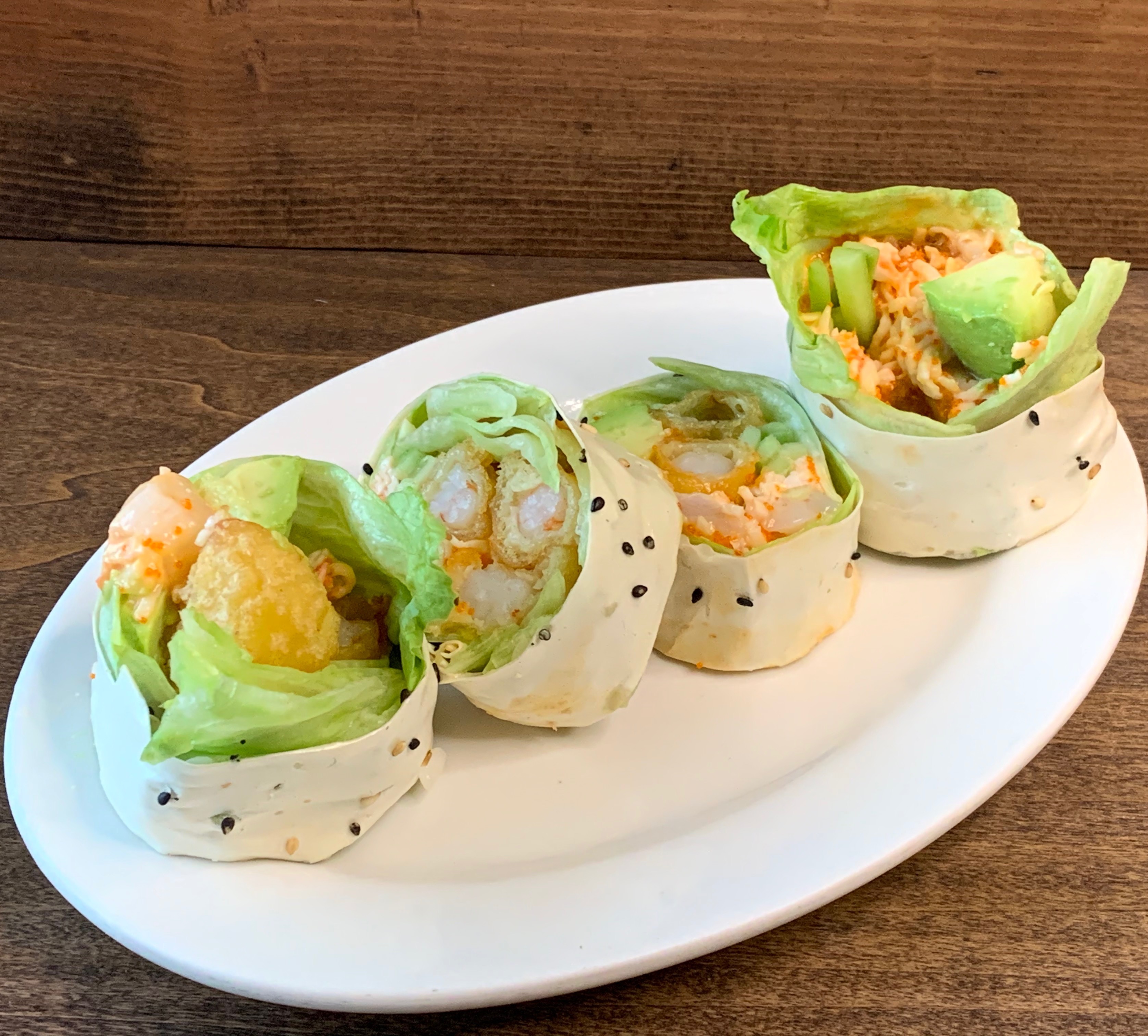 Order Mountain Roll food online from Minato Sushi store, Lake Forest on bringmethat.com