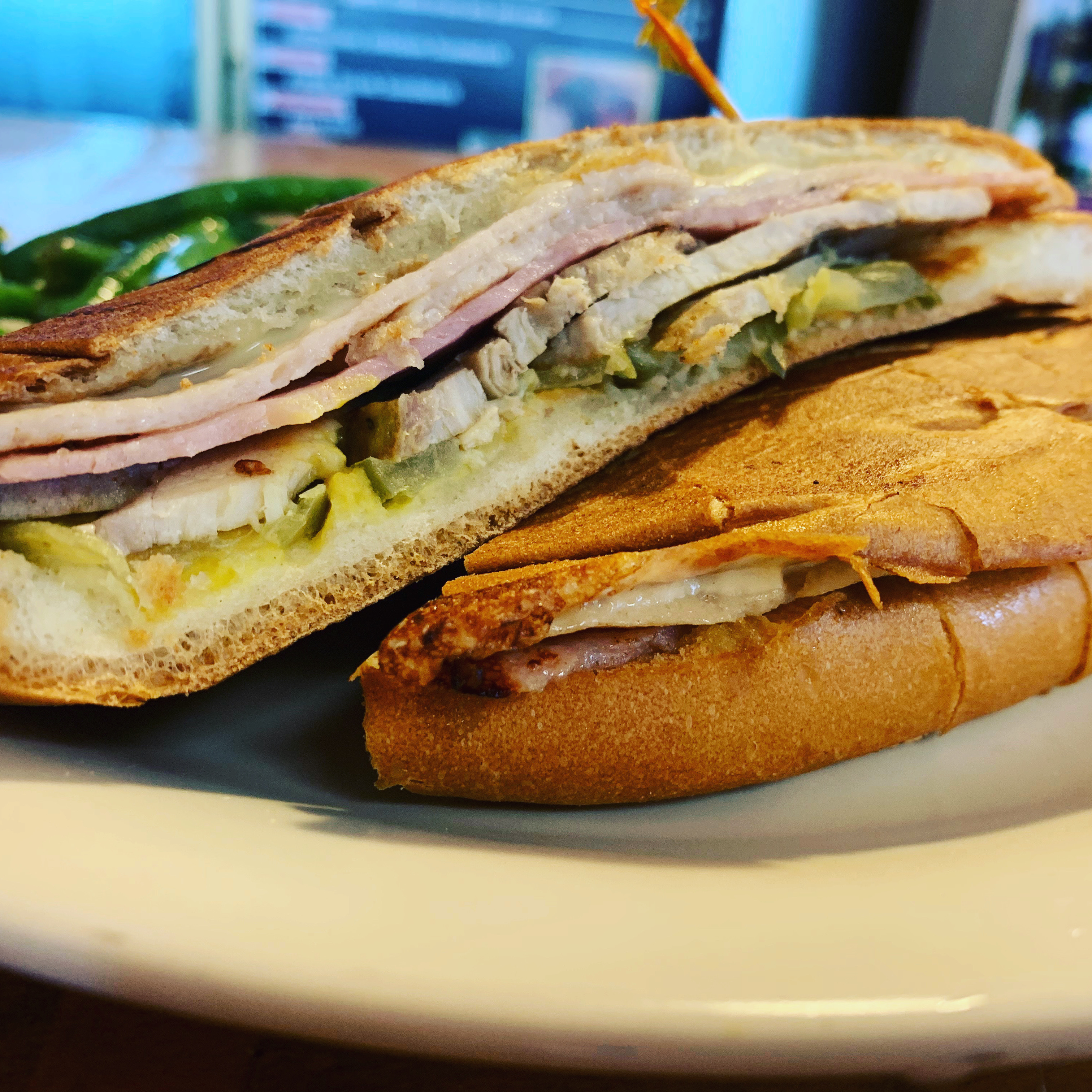 Order Cuban Sandwich food online from The Roasting Oven store, Fort Mill on bringmethat.com