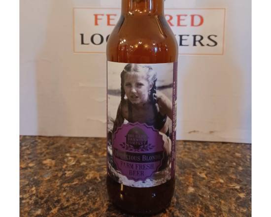 Order Bodacious Blonde (Big Barn Brewery) 22 oz bottle (5.5 ABV) food online from Colbert Trading Co store, Colbert on bringmethat.com