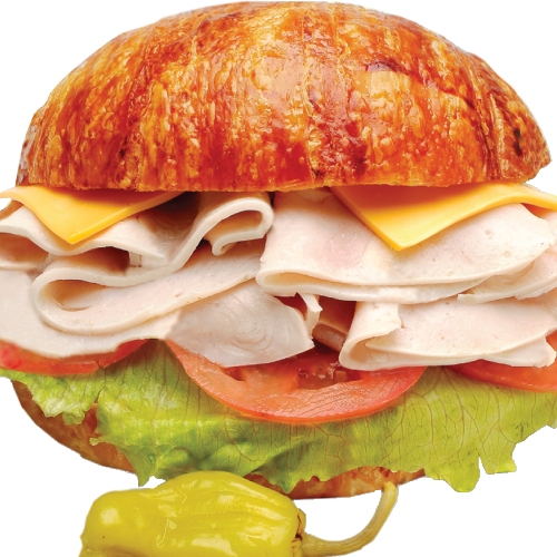 Order Turkey and Cheese on Croissant food online from Lee's Sandwiches store, Chino on bringmethat.com