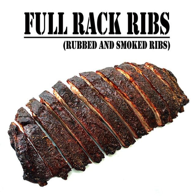Order Full Rack of Ribs food online from Saucy Walk-Up Bar.B.Q. store, Hopewell on bringmethat.com