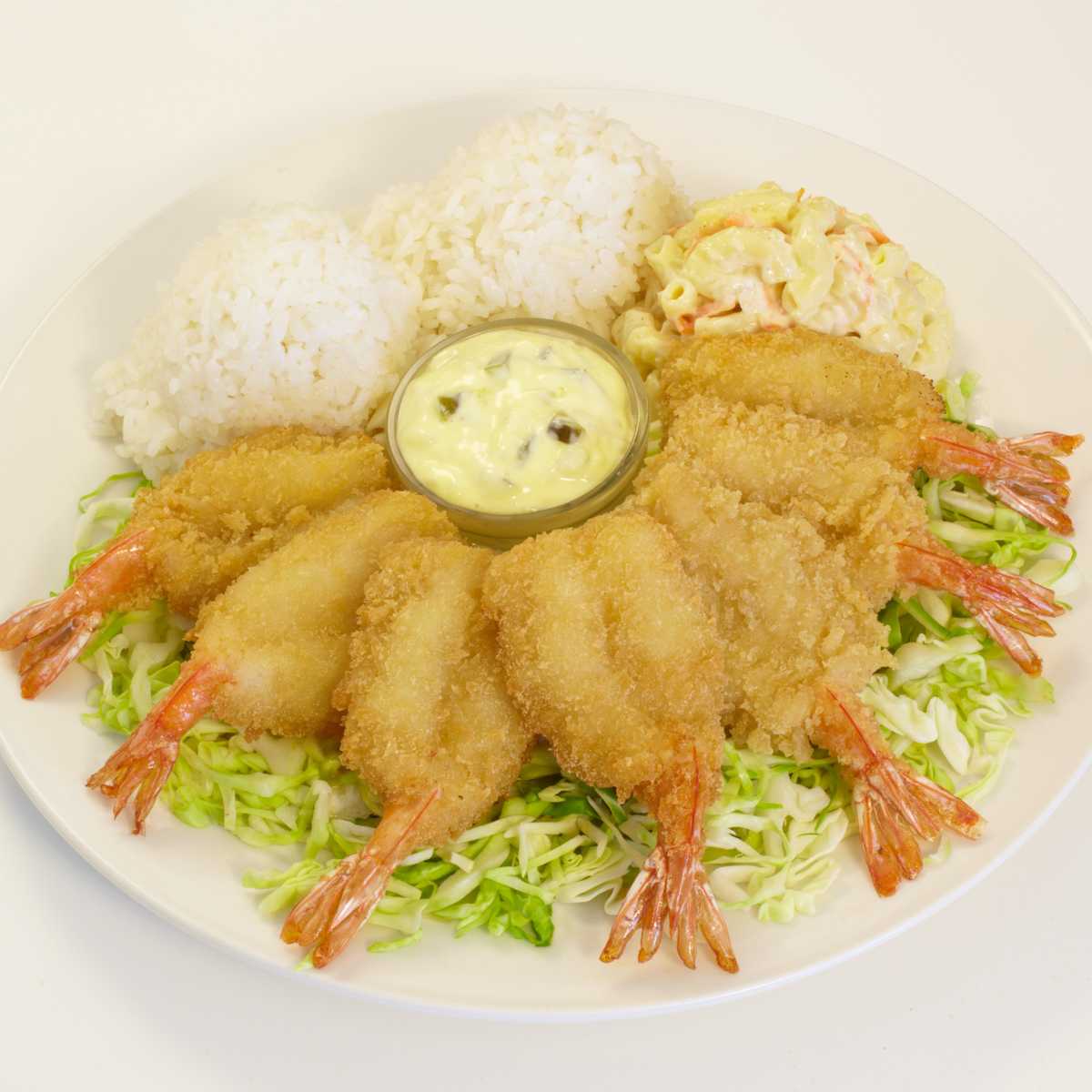Order Fried Shrimp Plate food online from L&L Hawaiian Bbq store, Novato on bringmethat.com