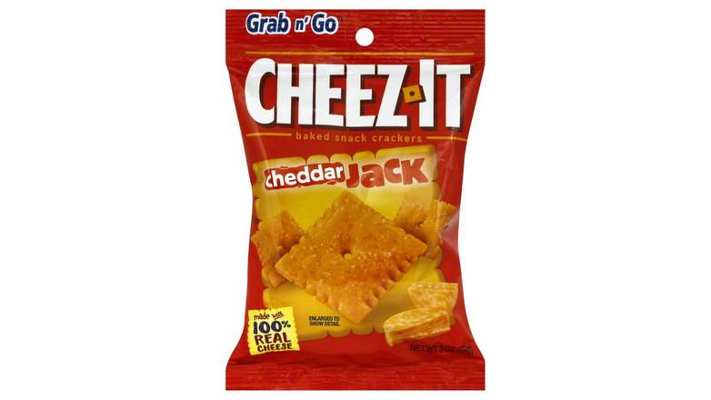 Order Cheez It Cheddar Jack Baked Snack Crackers food online from Trumbull Mobil store, Trumbull on bringmethat.com