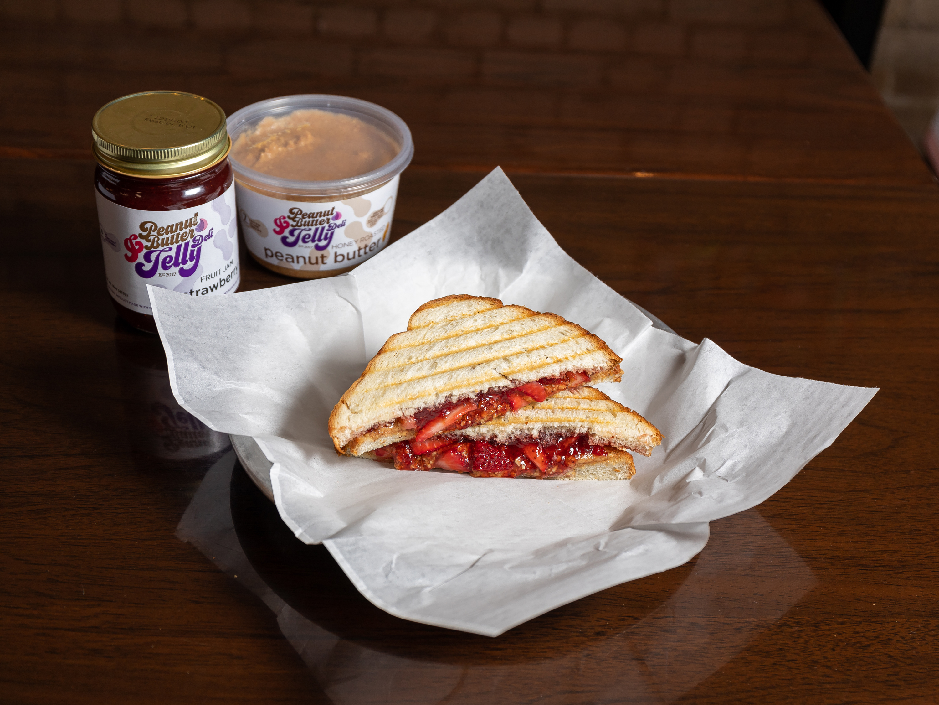 Order Strawberry Lovers Sandwich food online from The Peanut Butter Jelly Deli store, West Allis on bringmethat.com