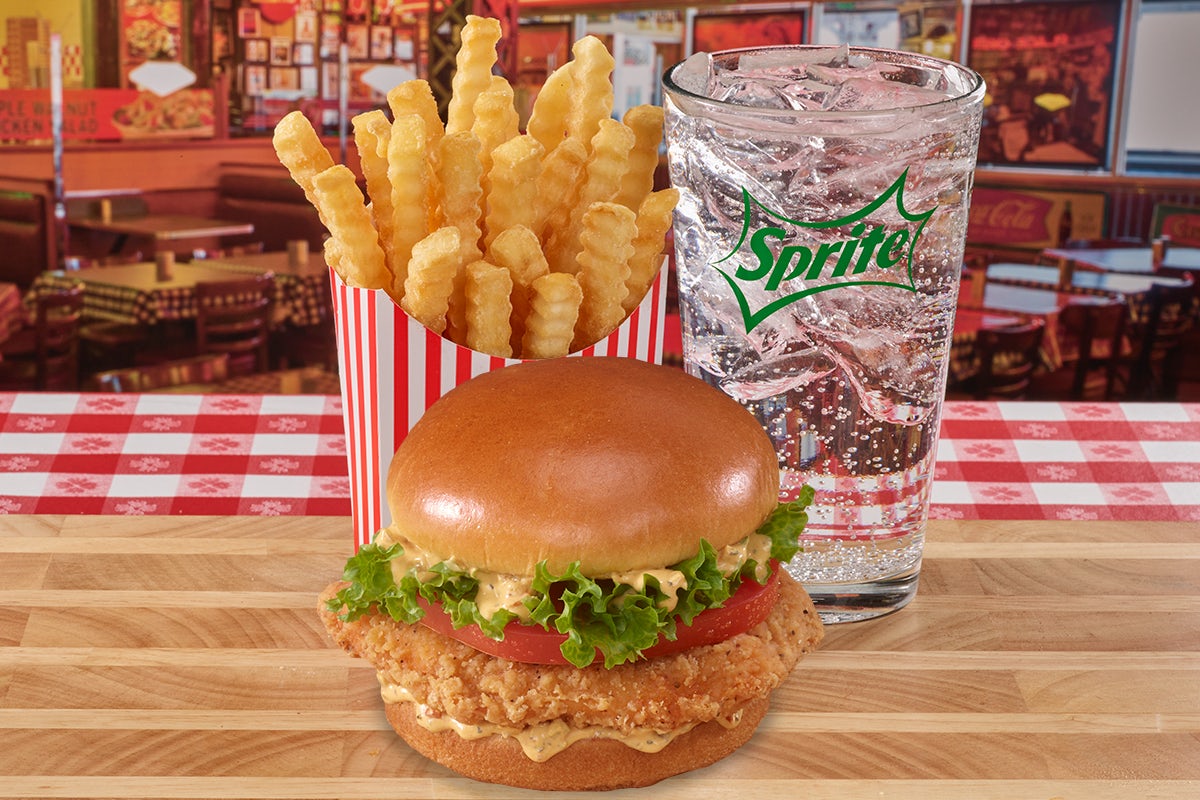 Order Famous Meal #4: Spicy Chicken Sandwich food online from Portillo Hot Dogs store, Rockford on bringmethat.com