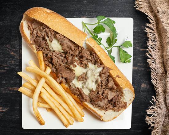 Order Philly Cheese Steak Sub food online from Sub Station store, Charlotte on bringmethat.com