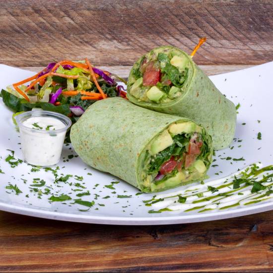 Order HEAVENLY HUMMUS WRAP food online from The Protein Source store, Las Vegas on bringmethat.com
