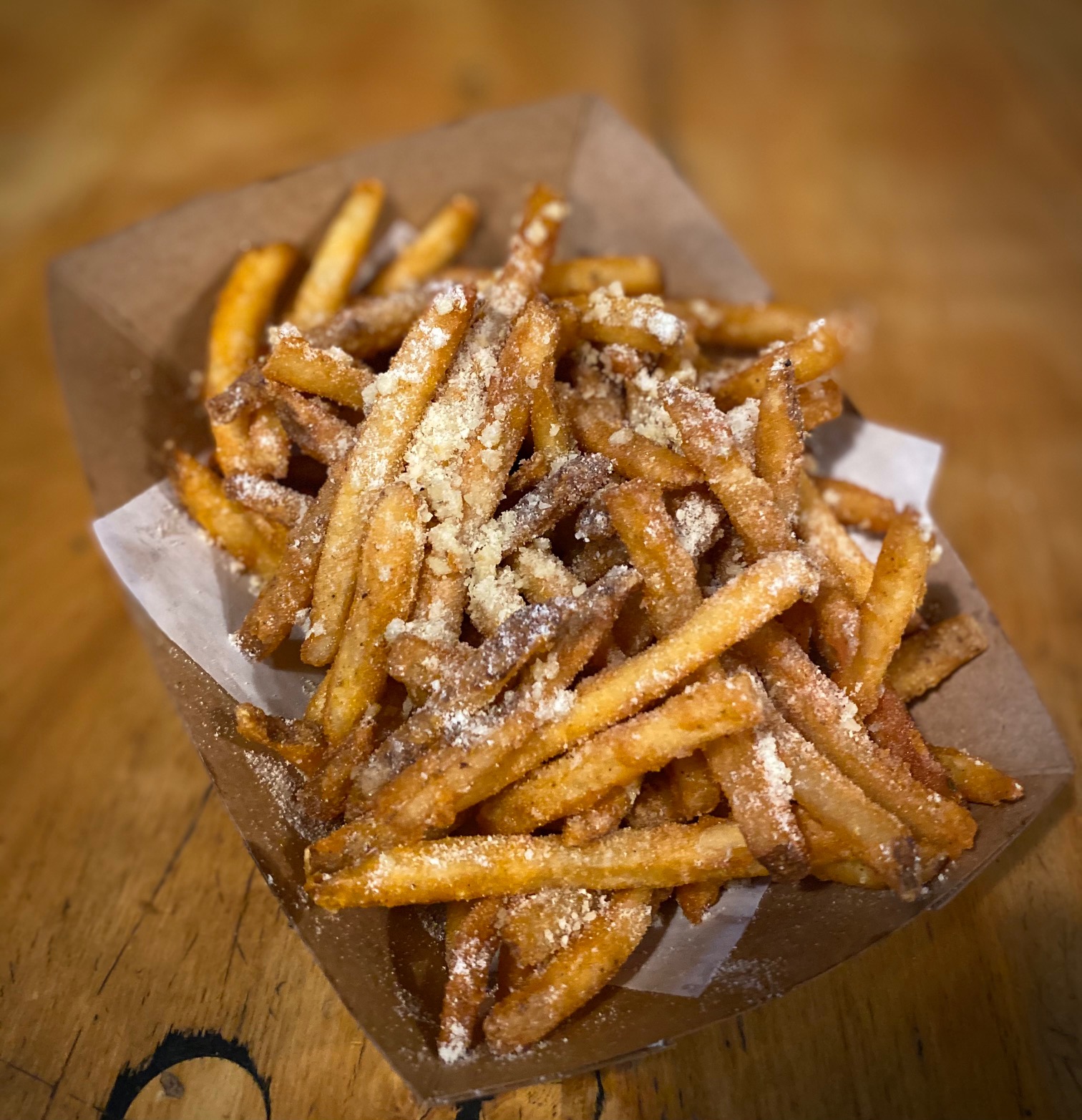Order Garlic Parmesan Fries food online from Magic Mike Pizza store, Westminster on bringmethat.com