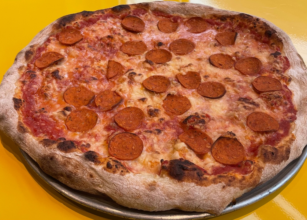 Order VEGAN Pepperoni food online from Pizzeria Enzina store, Waltham on bringmethat.com