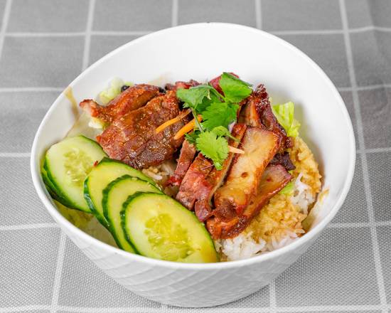 Order Charbroil Pork Over Rice food online from Tea 'n' Bowl store, Cincinnati on bringmethat.com