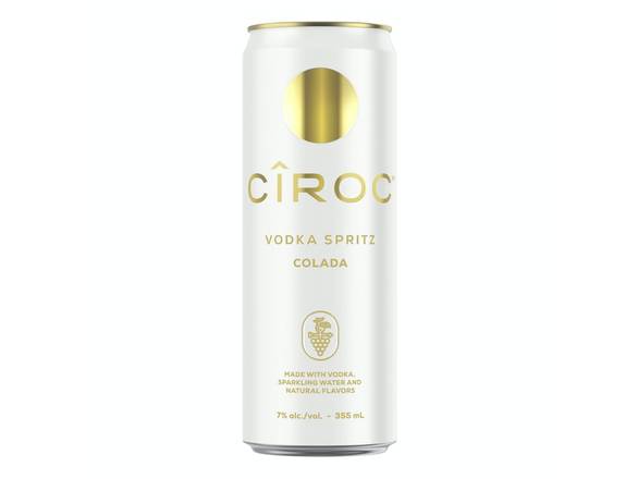 Order CIROC Vodka Spritz Colada - 4x 12oz Cans food online from Josh Wines & Liquors Inc store, New York on bringmethat.com