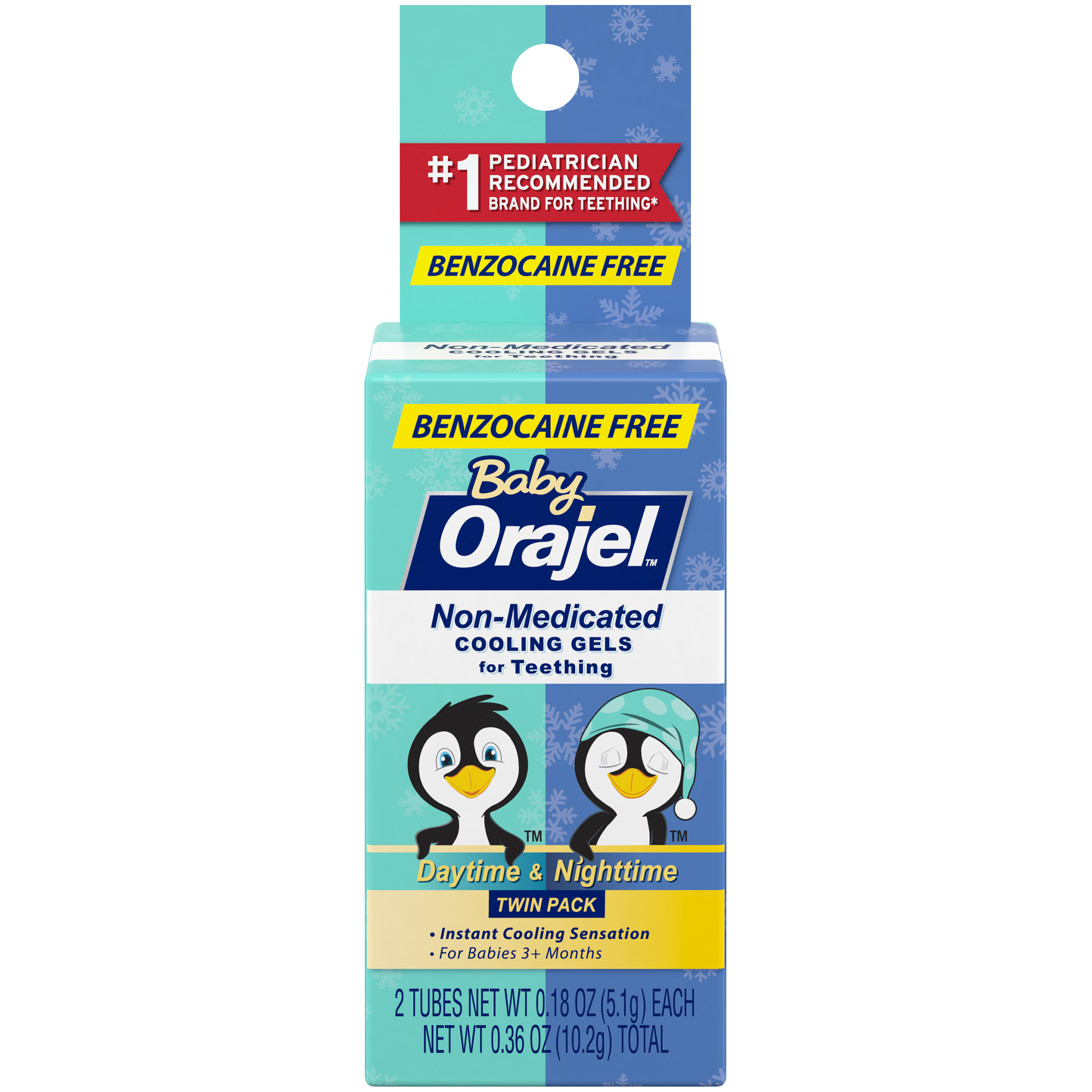 Order Orajel Baby Daytime/Nighttime Non-Medicated Cooling Gels for Teething - 2 ct food online from Rite Aid store, Aston on bringmethat.com