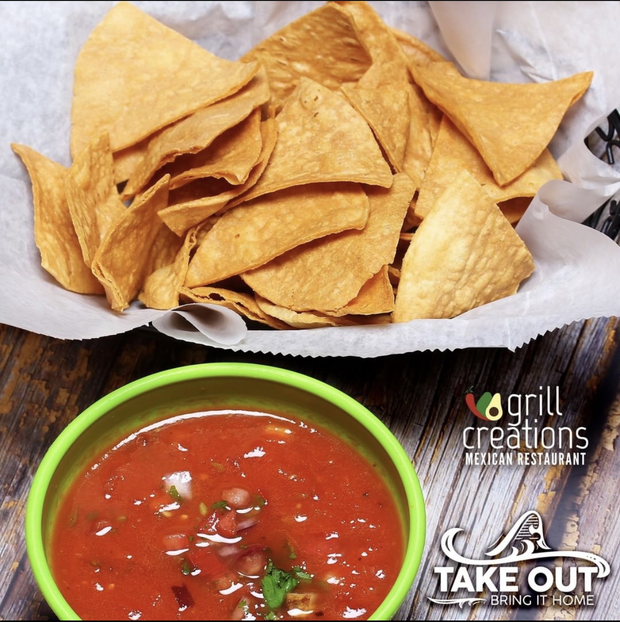 Order Salsa and Chips  food online from Grill Creations store, Garwood on bringmethat.com