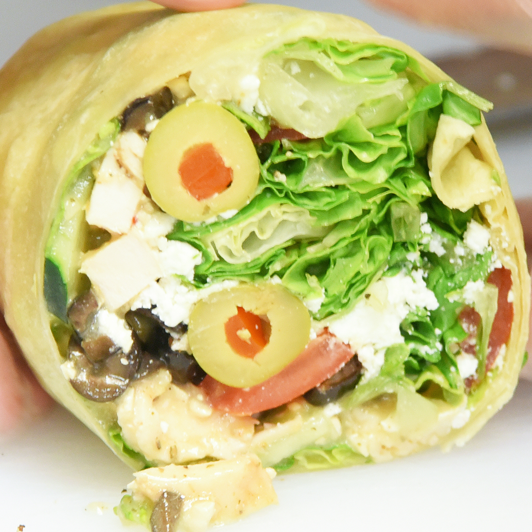Order Greek Chicken Wrap Combo food online from Hazelwoods On The Bay store, San Diego on bringmethat.com