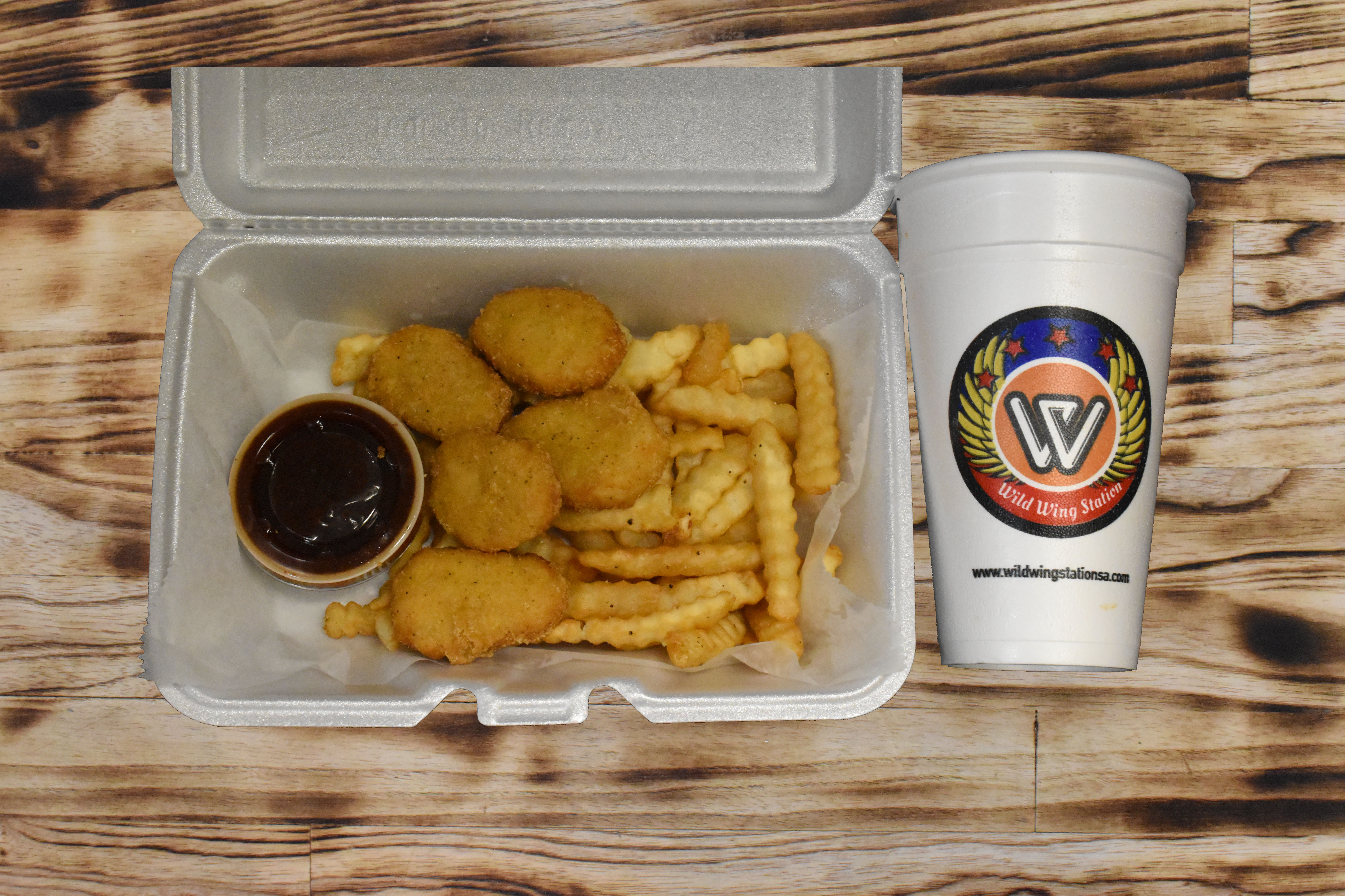 Order Kids Nuggets Combo food online from Wild Wing Station store, San Antonio on bringmethat.com