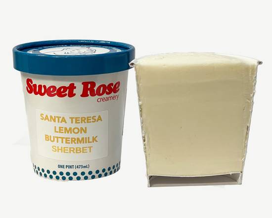 Order Santa Teresa Lemon Buttermilk Sherbet Pint food online from Sweet Rose store, Santa Monica on bringmethat.com