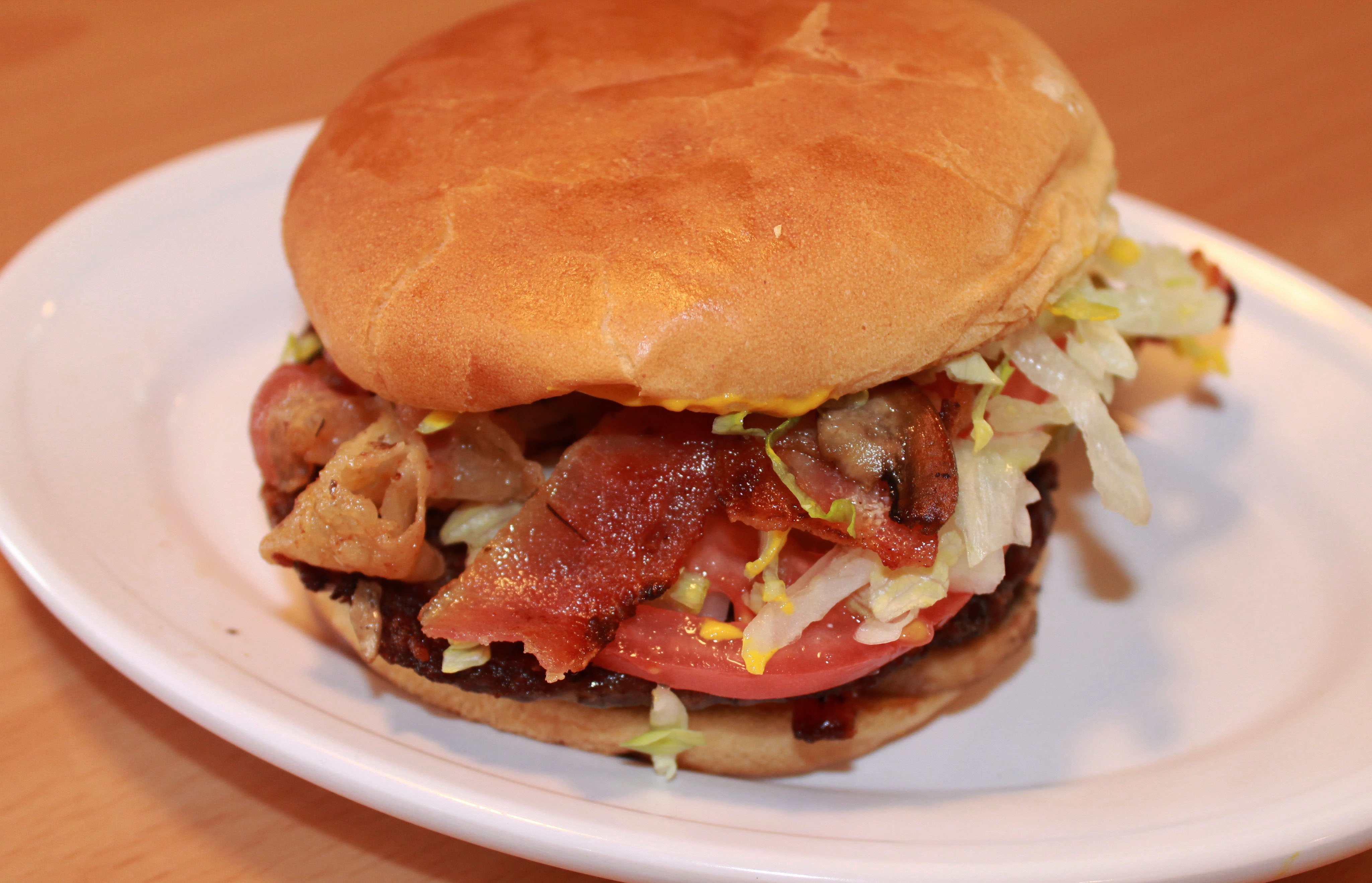 Order Bacon Mushroom and Swiss Burger  food online from Pecan St. Station Deli And Grill store, Pflugerville on bringmethat.com