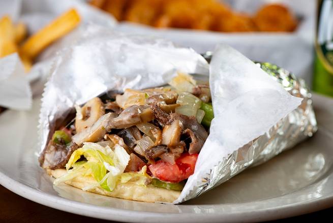 Order Philly Steak Deluxe food online from Papa Gyros store, Uniontown on bringmethat.com