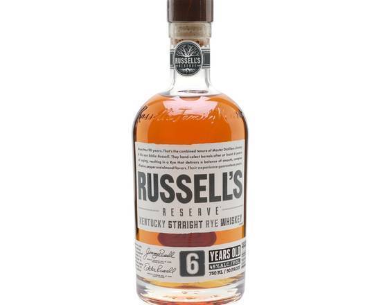 Order Russell's Reserve 6 Year Old Rye  750ml (45%ABV) food online from Limoncello store, San Francisco on bringmethat.com