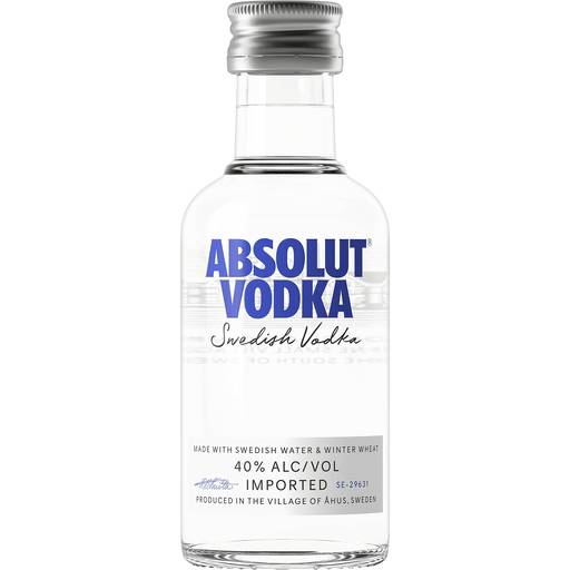 Order ABSOLUT VODKA 50ML (50 ML) 7353 food online from BevMo! store, Paso Robles on bringmethat.com