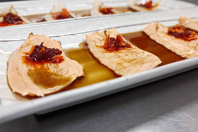 Order Seared Tuna with Truffle Ponzu Sauce松露橘子醬烤金槍魚 food online from Moxie Izakaya Restaurant store, Los Angeles on bringmethat.com