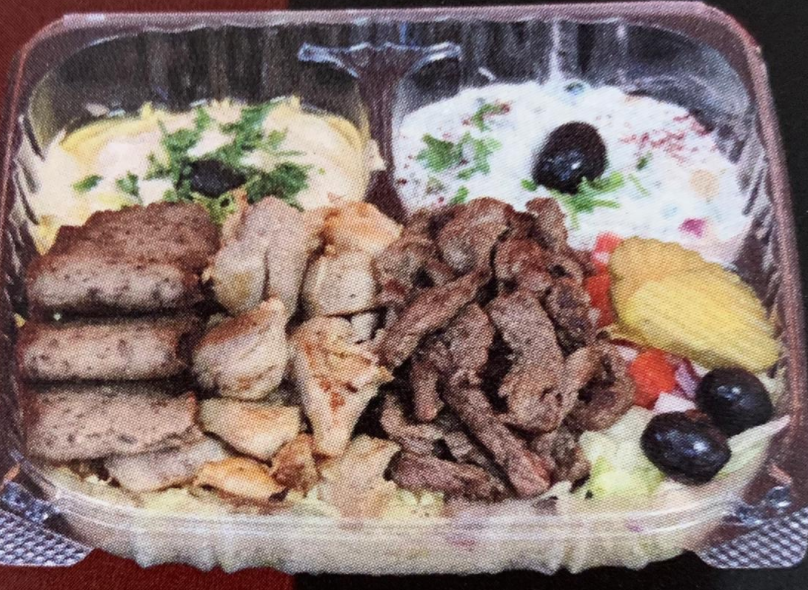 Order 10. Tri-Meat Plate food online from Turkish Agha store, Portland on bringmethat.com