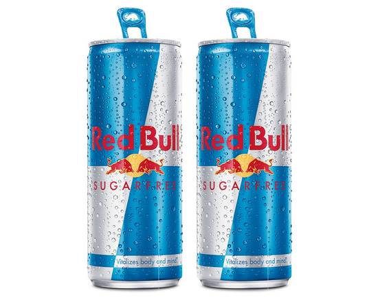 Order 2 Red Bull Sugarfree food online from American Grilled Cheese Company store, Victor on bringmethat.com