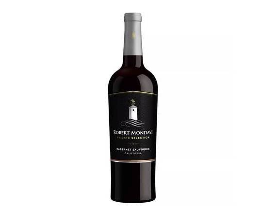 Order Robert Mondavi Private Selection Cabernet Sauvignon, 750mL red wine (13.5% ABV) food online from Cold Spring Liquor store, Liberty Hill on bringmethat.com