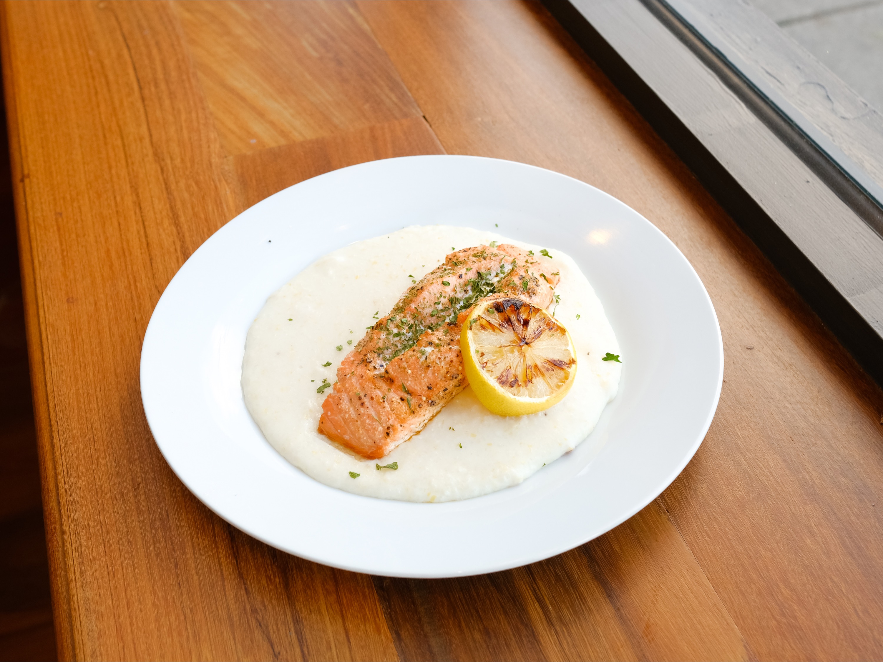 Order Sassy salmon food online from Lizzy J Cafe store, Chicago on bringmethat.com