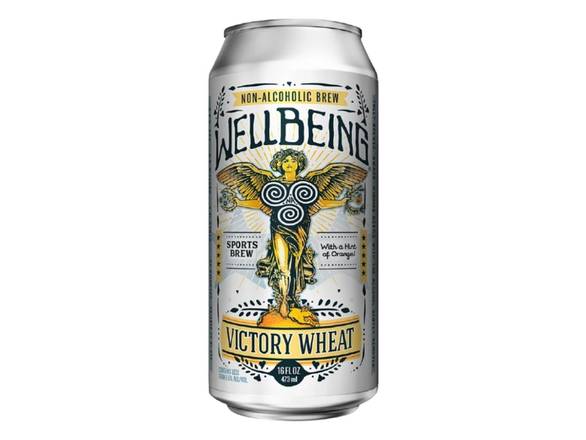 Order Wellbeing Victory Wheat Non-Alcoholic - 4x 16oz Cans food online from Garfield's Beverage Warehouse store, Chicago on bringmethat.com
