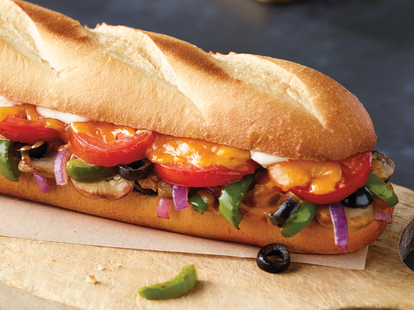 Order Veggie Fresco Sub food online from Marco Pizza store, Akron on bringmethat.com