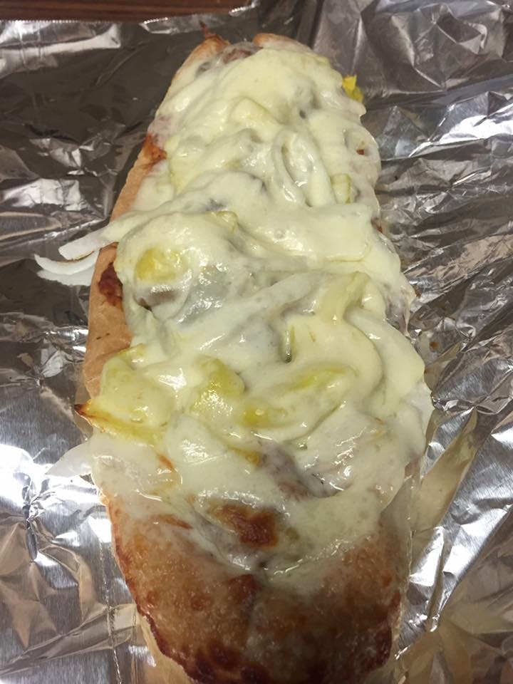 Order Meatball Sandwich with Melted Provolone Cheese - Large 13" food online from Zavarelli's Pizza Shop store, Canton on bringmethat.com