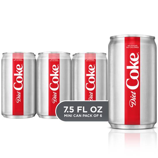 Order Diet Coke Soda Soft Drink (7.5 oz x 6 ct) food online from Rite Aid store, Brook Park on bringmethat.com