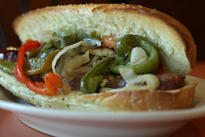Order Sausage, Peppers and Onions Hero food online from Corato Pizza II store, Ridgewood on bringmethat.com