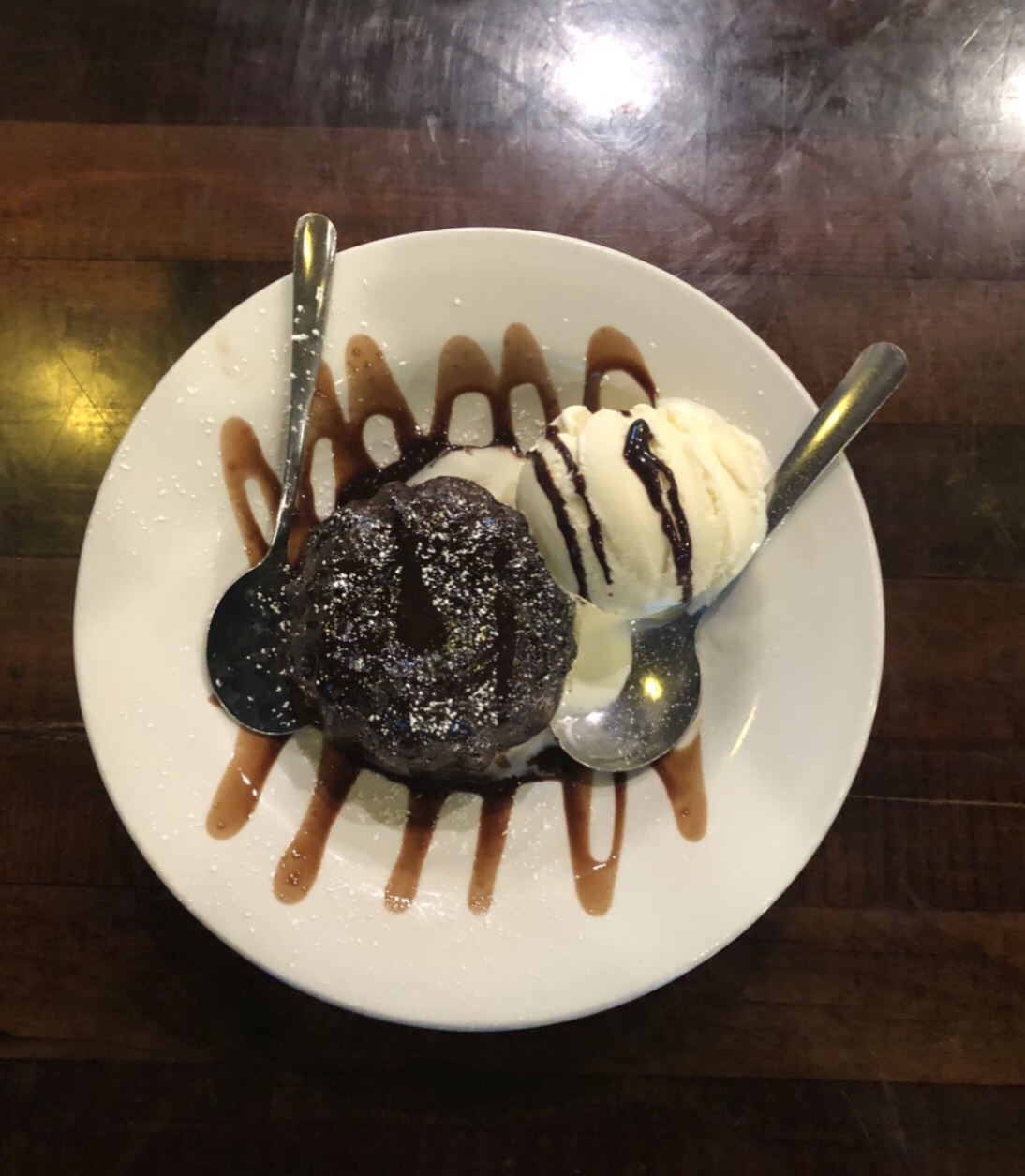 Order Chocolate Lava Cake food online from Wildwood Smokehouse and Saloon store, Iowa City on bringmethat.com