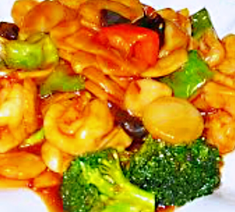 Order Shrimp with Hot Garlic Sauce Special Combination food online from Orient House Chinese Restaurant store, Madison on bringmethat.com