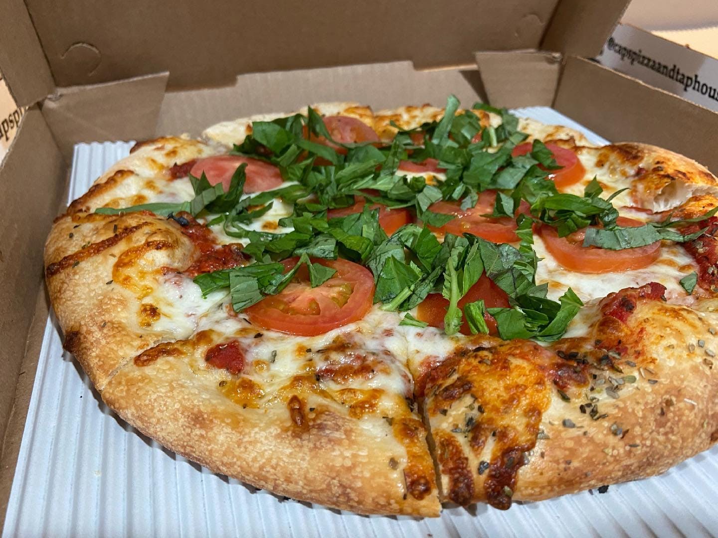 Order Two Topping Pizza - 12'' food online from Cap Pizza & Tap House store, Stockton on bringmethat.com