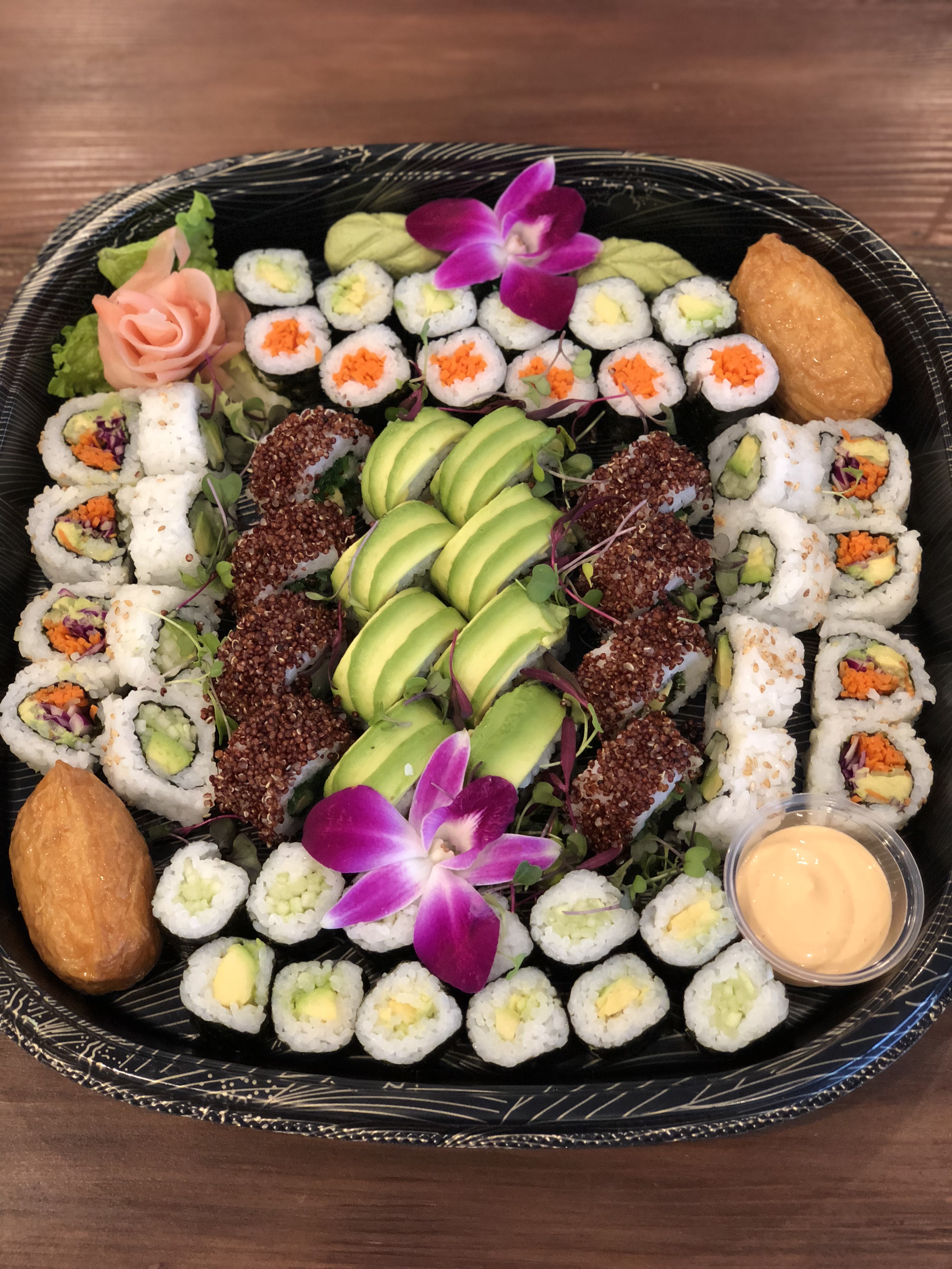 Order 58 pcs Sushi Party Tray C food online from Sweet Garden store, Fremont on bringmethat.com
