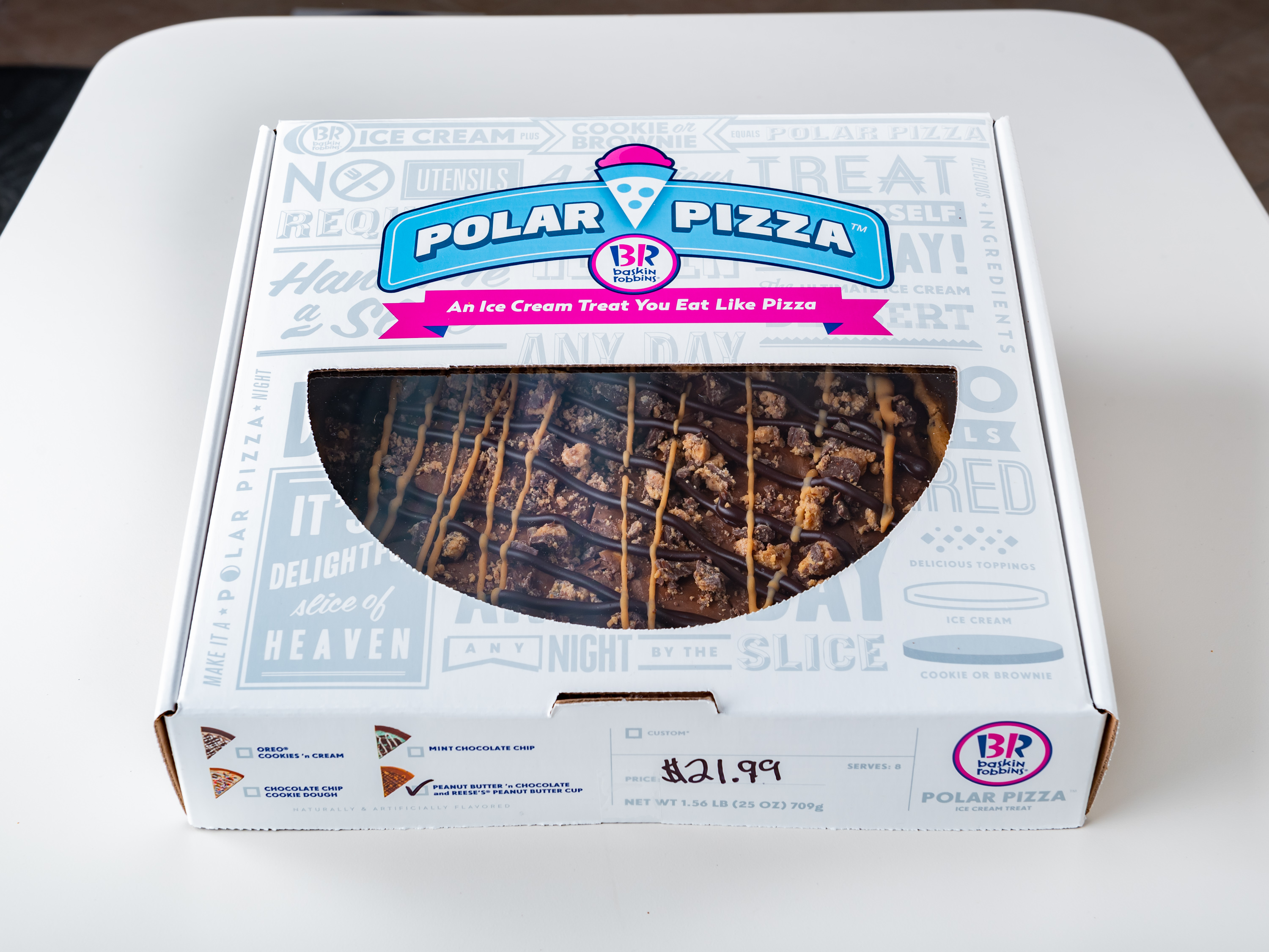 Order Peanut Butter 'N Chocolate and Reese's Peanut Butter Cup Polar Pizza food online from Baskin Robbins store, Glendale Heights on bringmethat.com