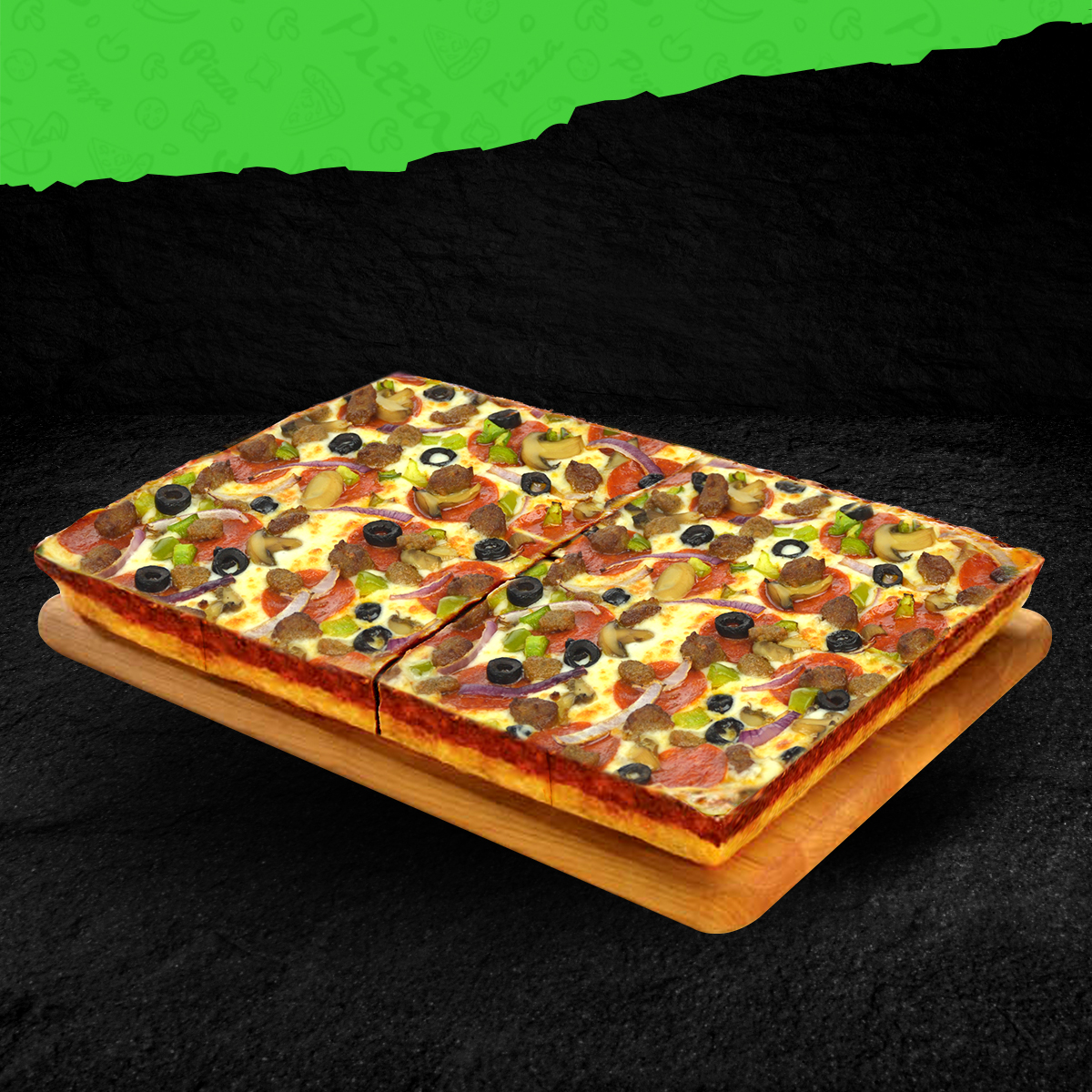 Order Deep Dish Supreme Pizza food online from Piara Pizza store, El Monte on bringmethat.com
