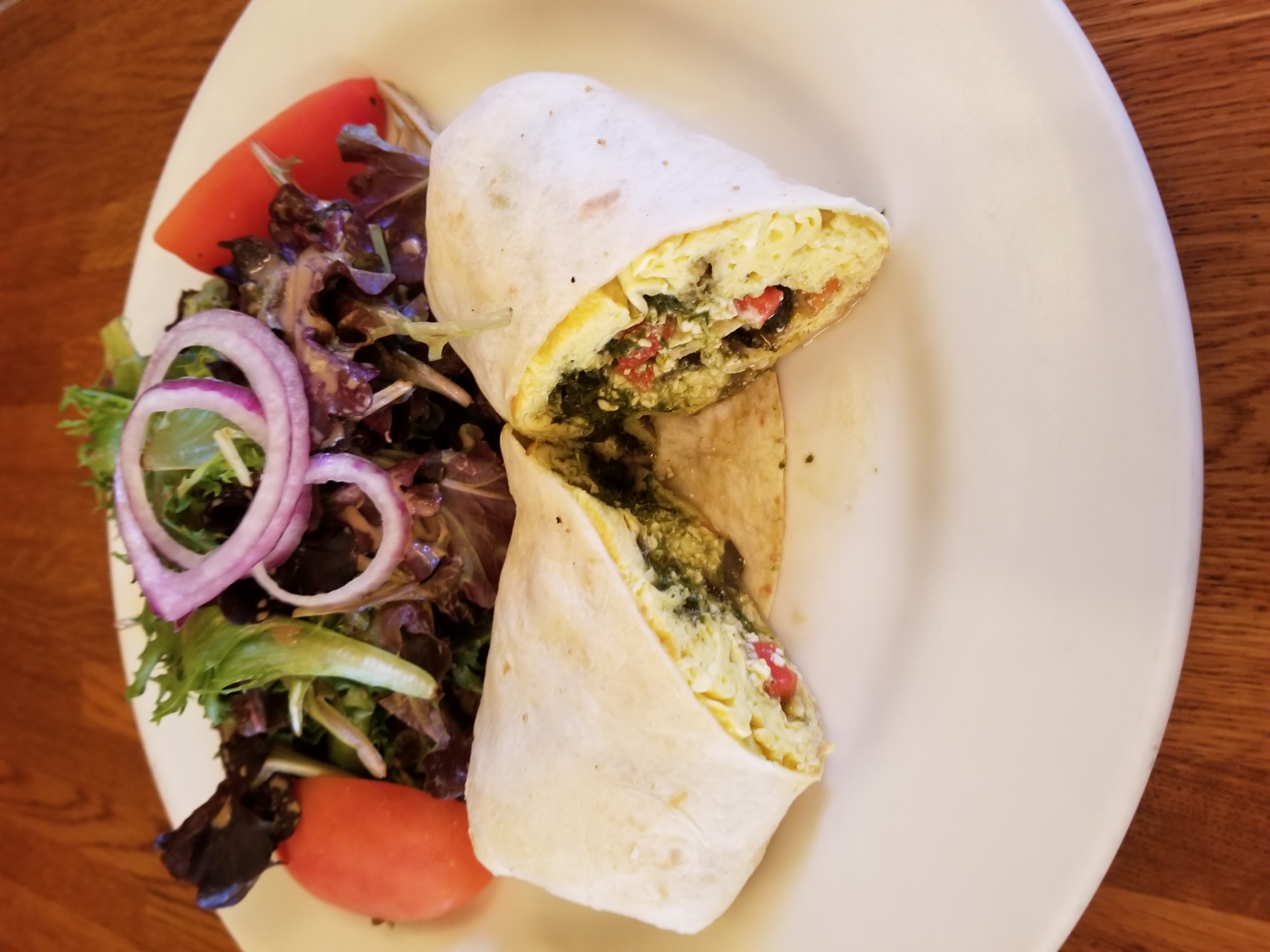 Order The "Caffe Latte" Egg Wrap with Salad food online from Il Caffe Latte 2 store, New York on bringmethat.com