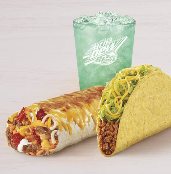 Order Steak Grilled Cheese Burrito Combo food online from Taco Bell store, Ypsilanti on bringmethat.com
