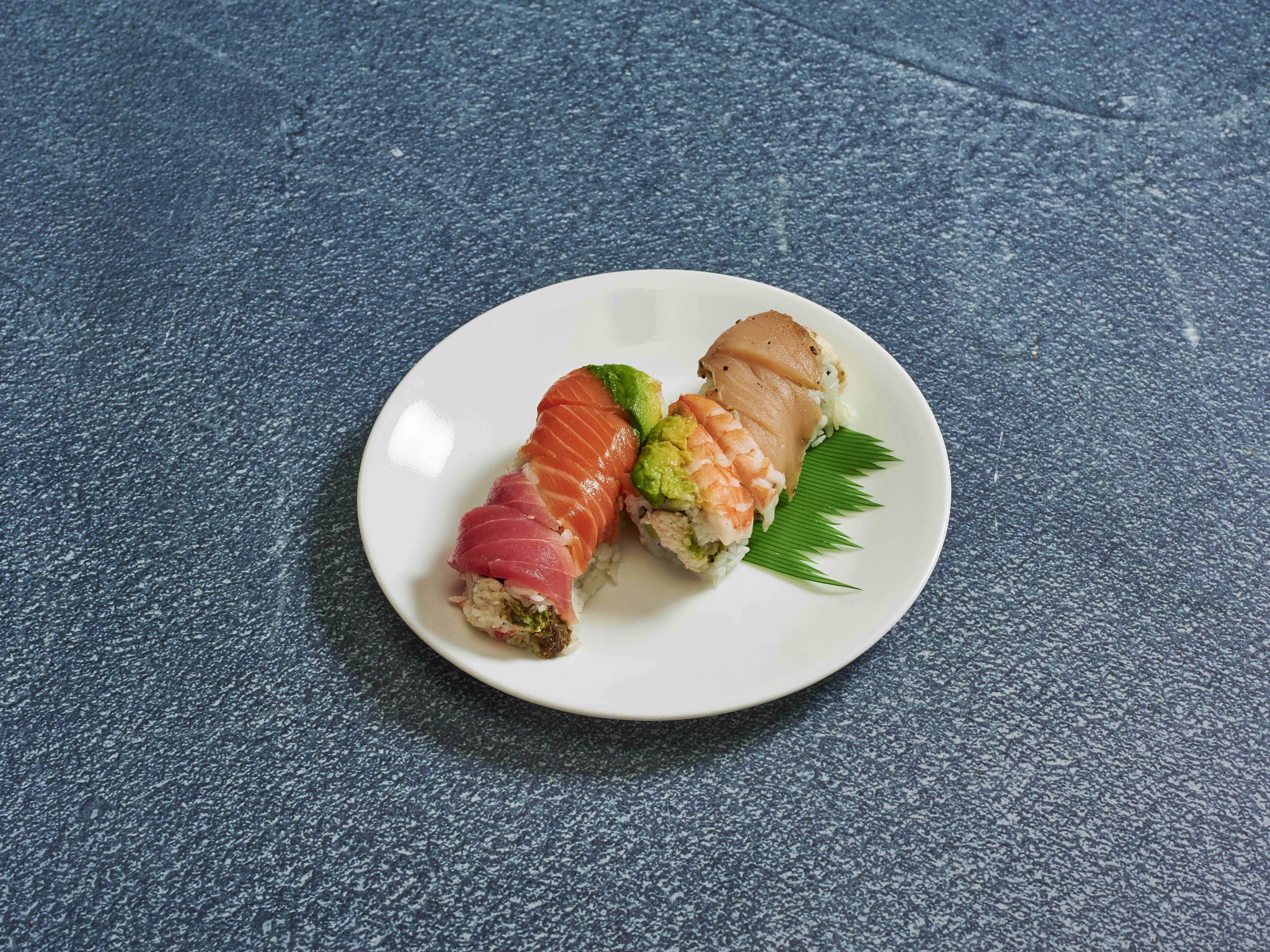 Order Rainbow Roll food online from Skybay Sushi store, Costa Mesa on bringmethat.com
