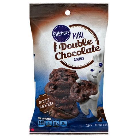 Order Pillsbury Soft Baked Cookies Mini Double Chocolate Chip 3oz food online from 7-Eleven store, Las Vegas on bringmethat.com