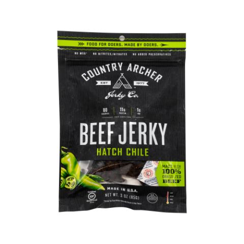 Order Country Archer Beef Jerky Hatch Green Chile 3oz food online from 7-Eleven store, San Juan Capistrano on bringmethat.com